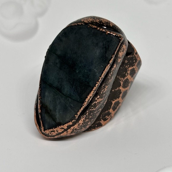Genuine Labrodite Statement Ring - Picture 1 of 4